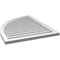 Ekena Millwork Quarter Round Top Left Surface Mount PVC Gable Vent w/ 2"W x 1-1/2"P Brickmould Frame, 28"W x 36"H GVPQL28X3602SN - alternate 2